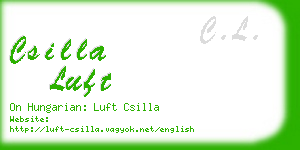 csilla luft business card